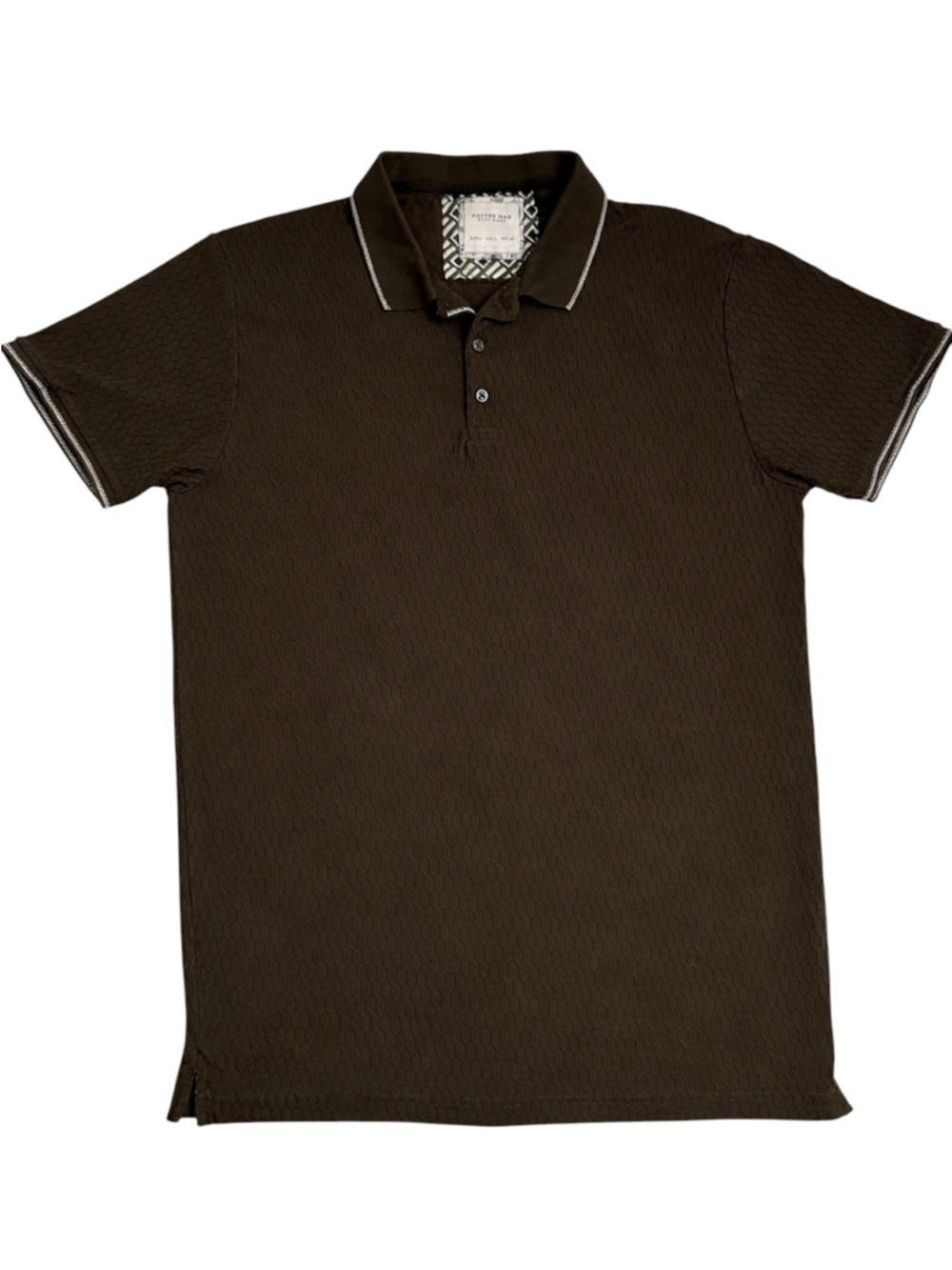 Cactus Man Ricky Singh Polo Shirt Men’s L Olive Green Textured Stretch
